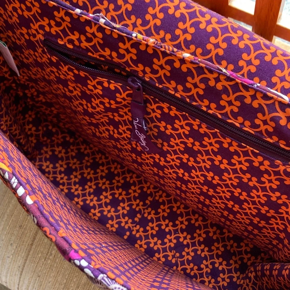 Vera Bradley Quilted Attache Messenger Laptop Satchel Safari Sunset